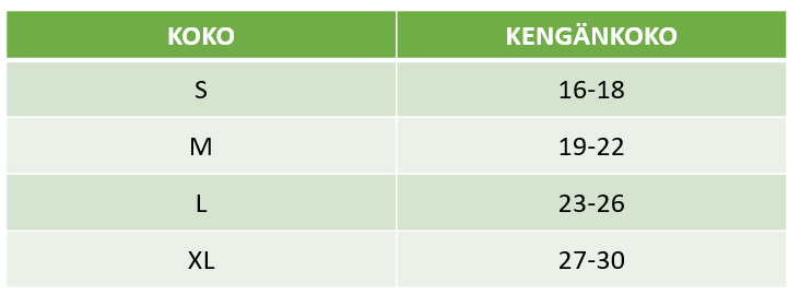 Kids Size Chart S-XL